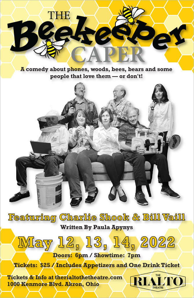 Beekeeper Caper poster with cast photo